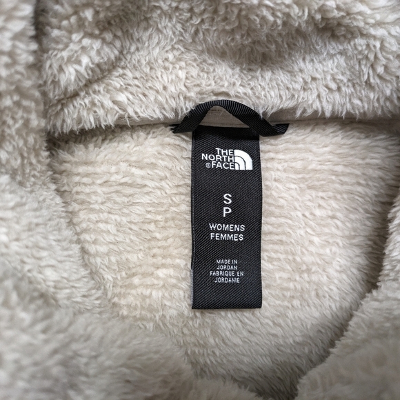 The North Face Osito Jacket Women's Small Beige Fleece Stand Up Collar Full Zip - Picture 7 of 9